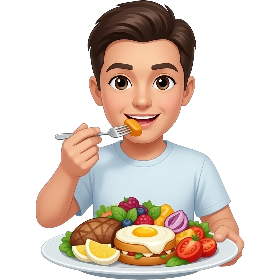 Eating aethetic food plate emoji