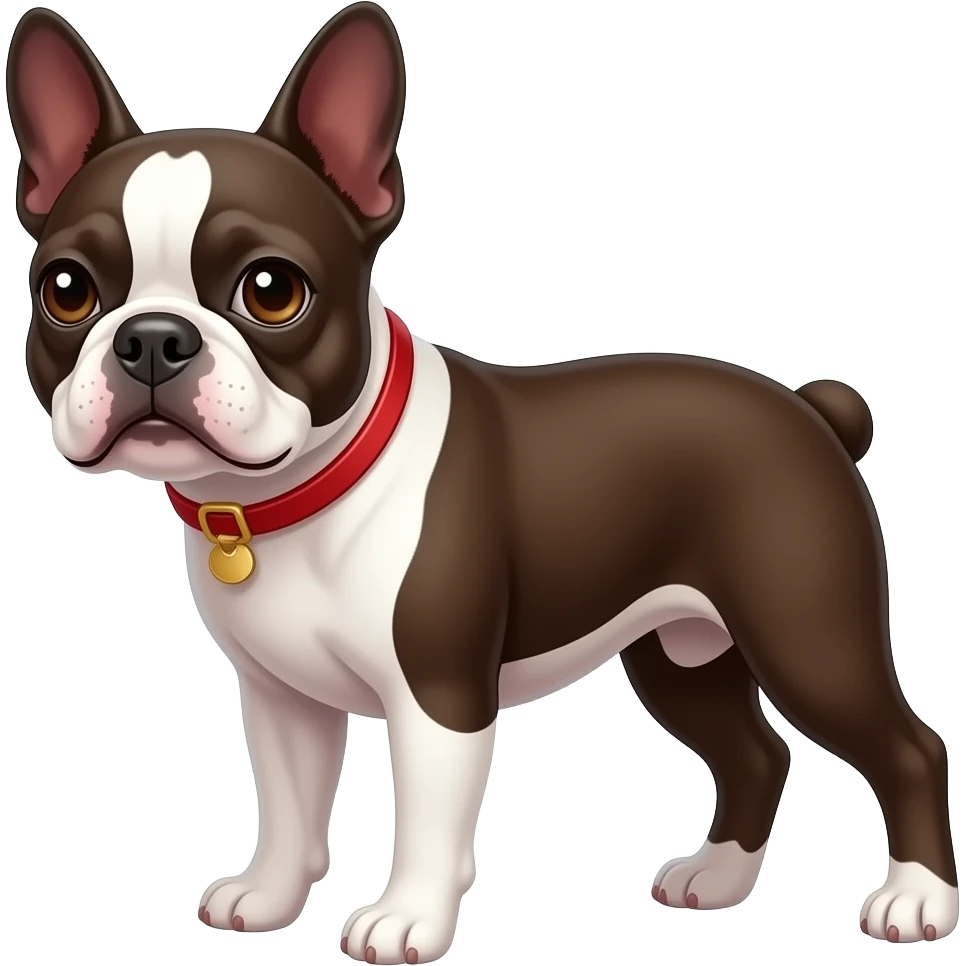 Red Boston terrier emoji