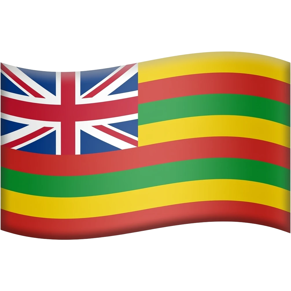 red green and yellow striped hawaiian flag emoji