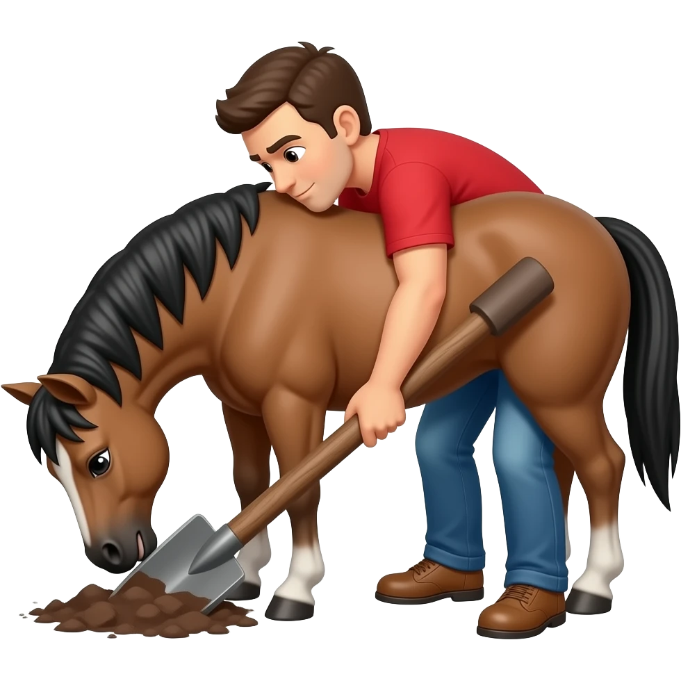 a enterrar o cavalo emoji