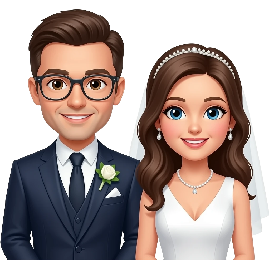 Groomsman and bridesmaid emoji