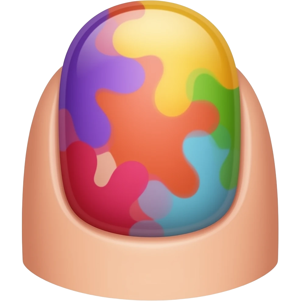 a fresh colored finger emoji