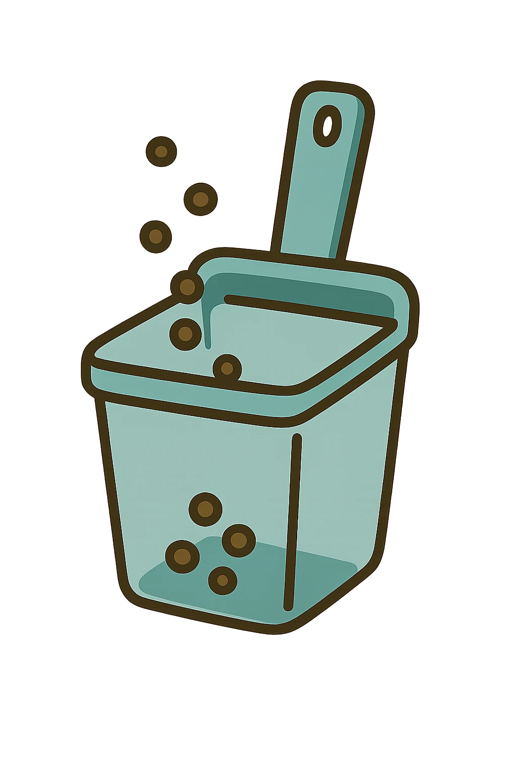 wc dentro cui cadono feci di animale a pallini emoji