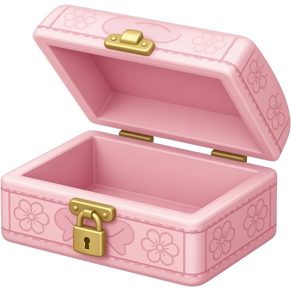 Pink cute jewelry box emoji