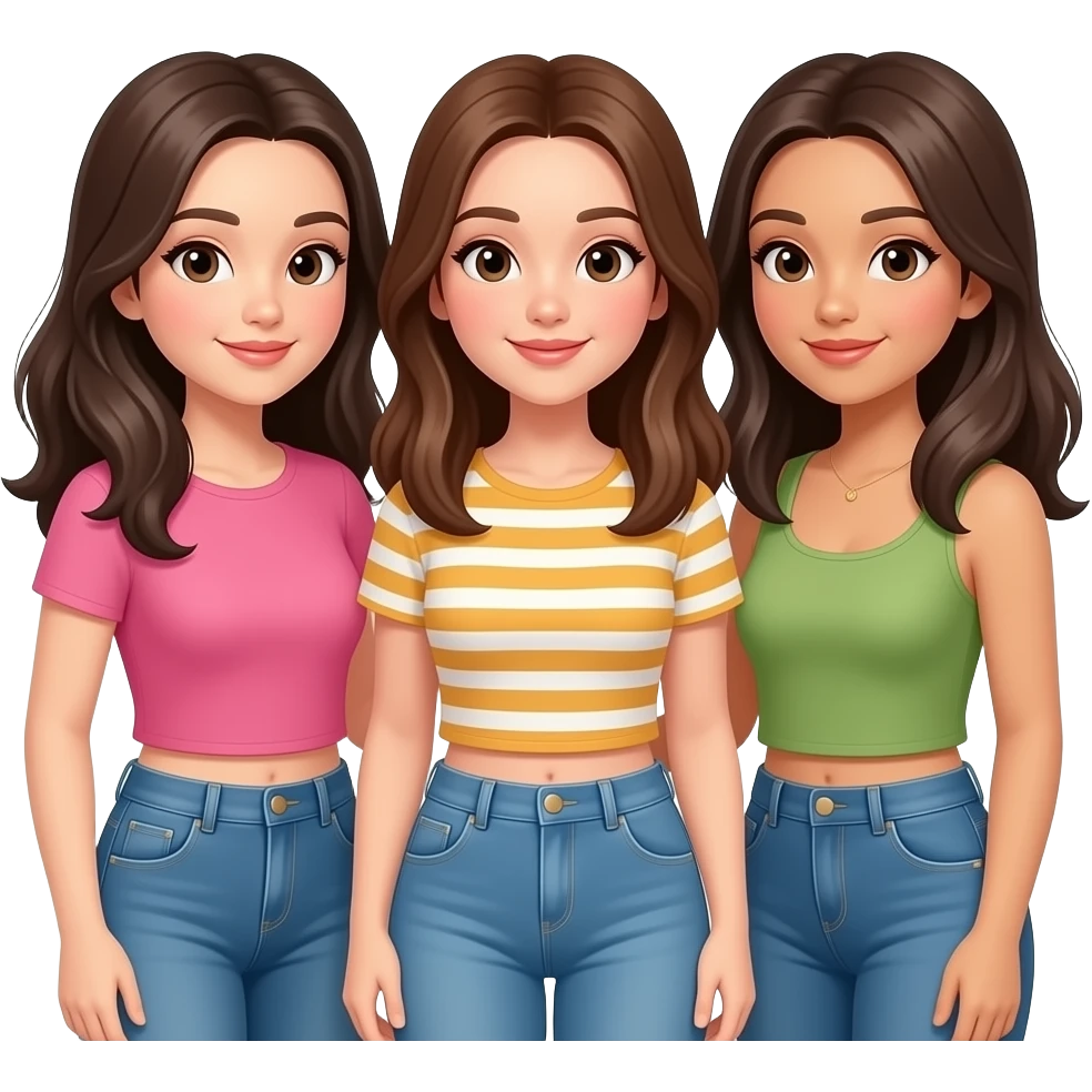 Trio girl bestfriends emoji