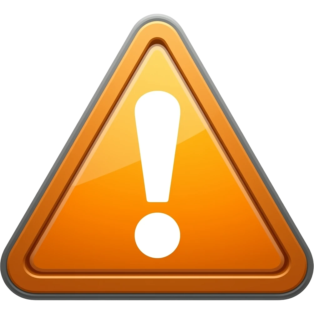 simbolo aviso pendente cor laranja emoji