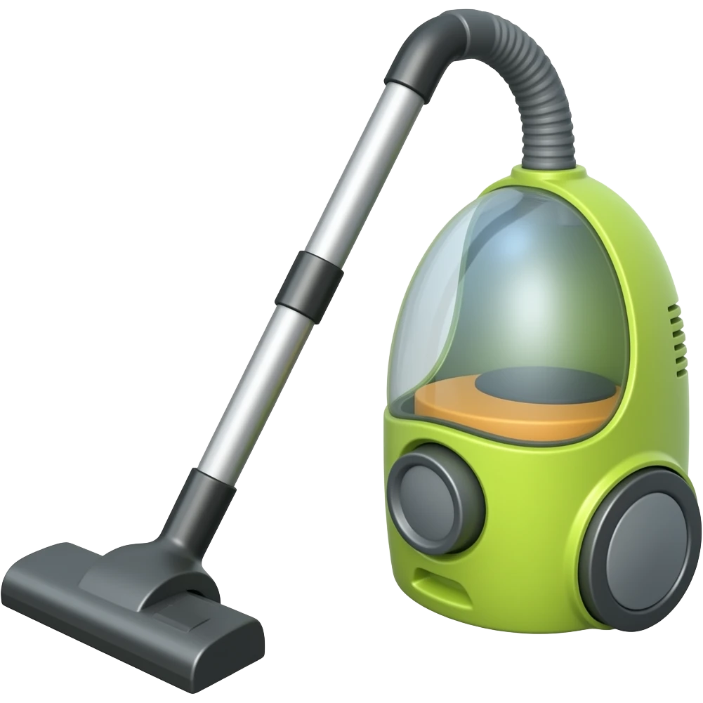 generate me apple style vacuum emoji, keep it simple, make it png and transparent. i mean apple like company style emoji, i dont want apple in the picture i meant like ios style emoji emoji