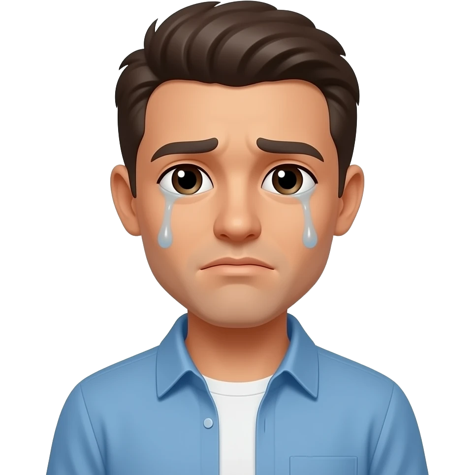 Этот же самый человек плачет emoji