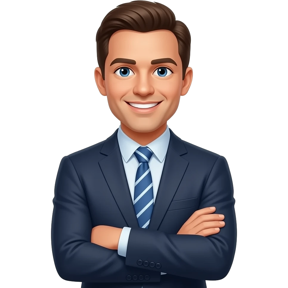 Charlie Kirk smiling confidently While crossing his arms emoji