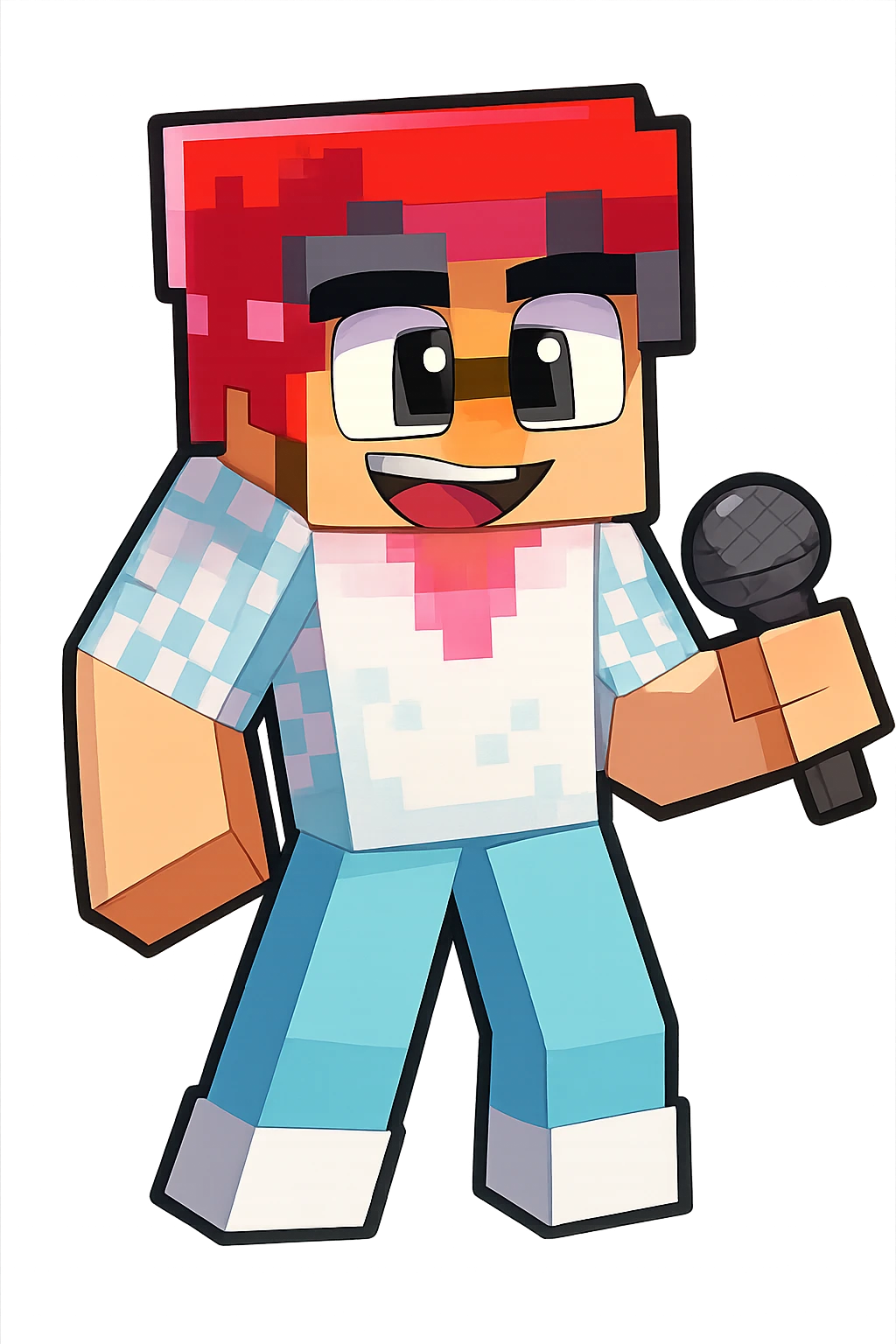 Extract every character from the picture. So i need total 5 images of the character including the clothes and accessories they are wearing, and place on a transparent background. Keep the original style and appearance exactly the same. and separately give me the each character picture

 emoji