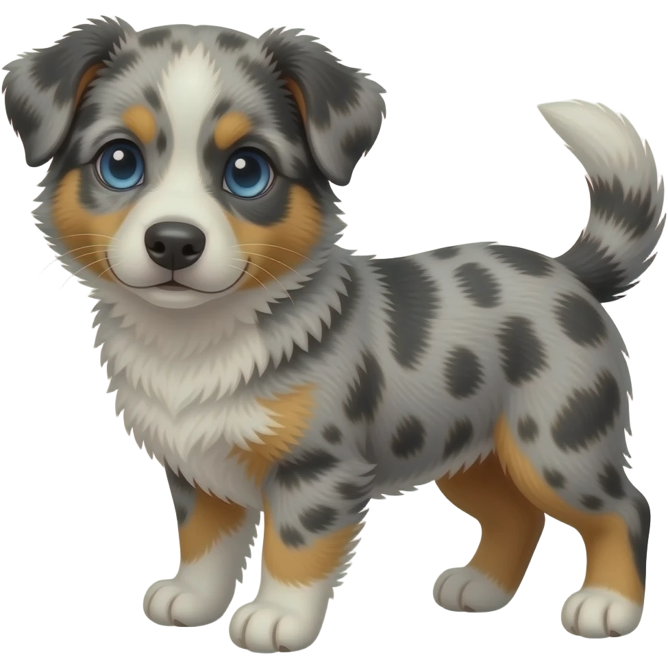 Red Merle blue eye Australian puppy emoji