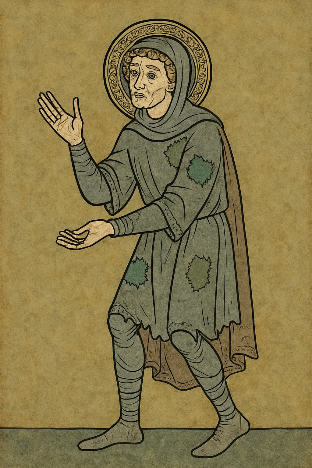 medieval peasant, tattered clothes, earthy colors, historical style emoji