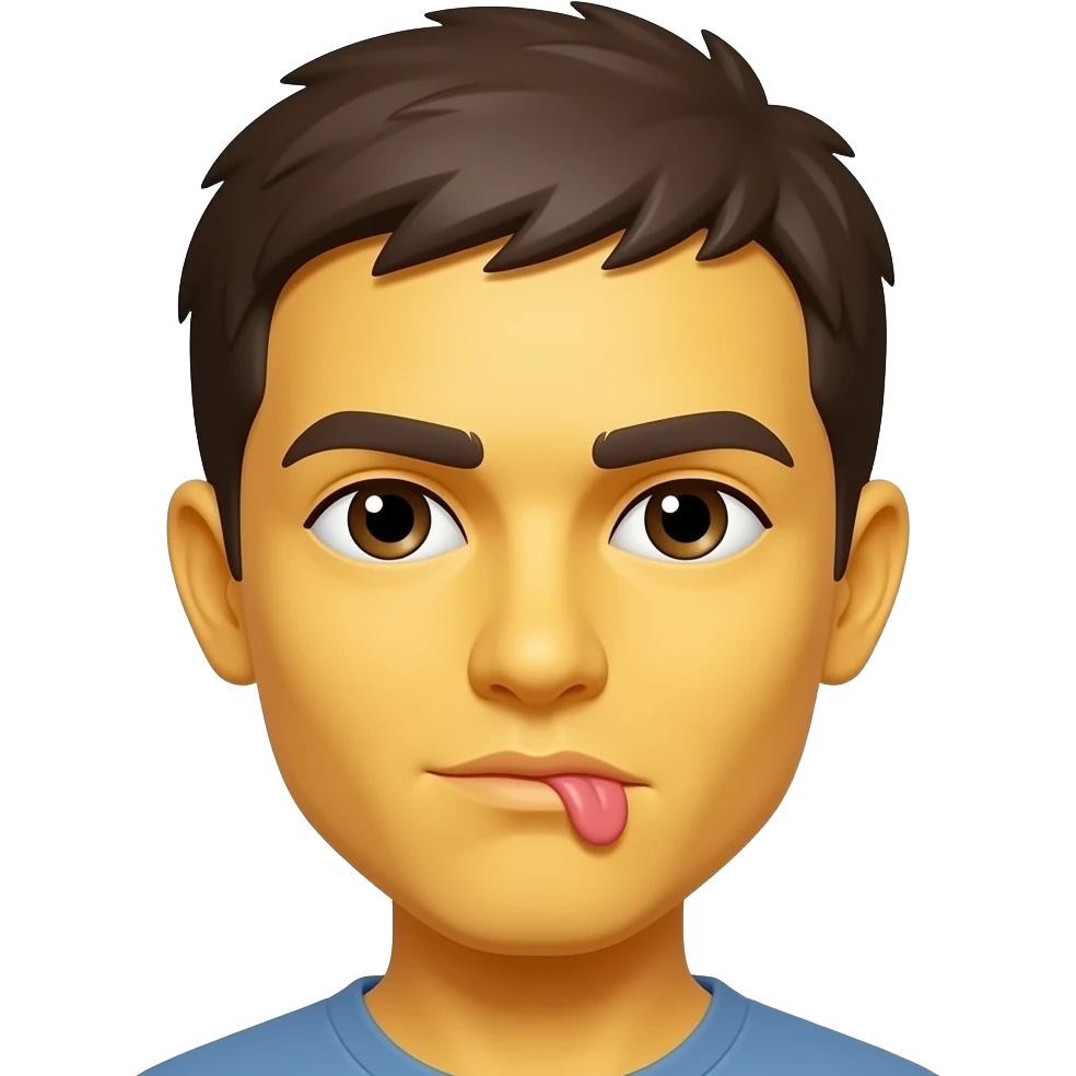 emoji bulat kuning gigit bibir lawak emoji