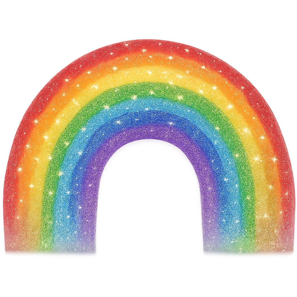 sparkling rainbow emoji