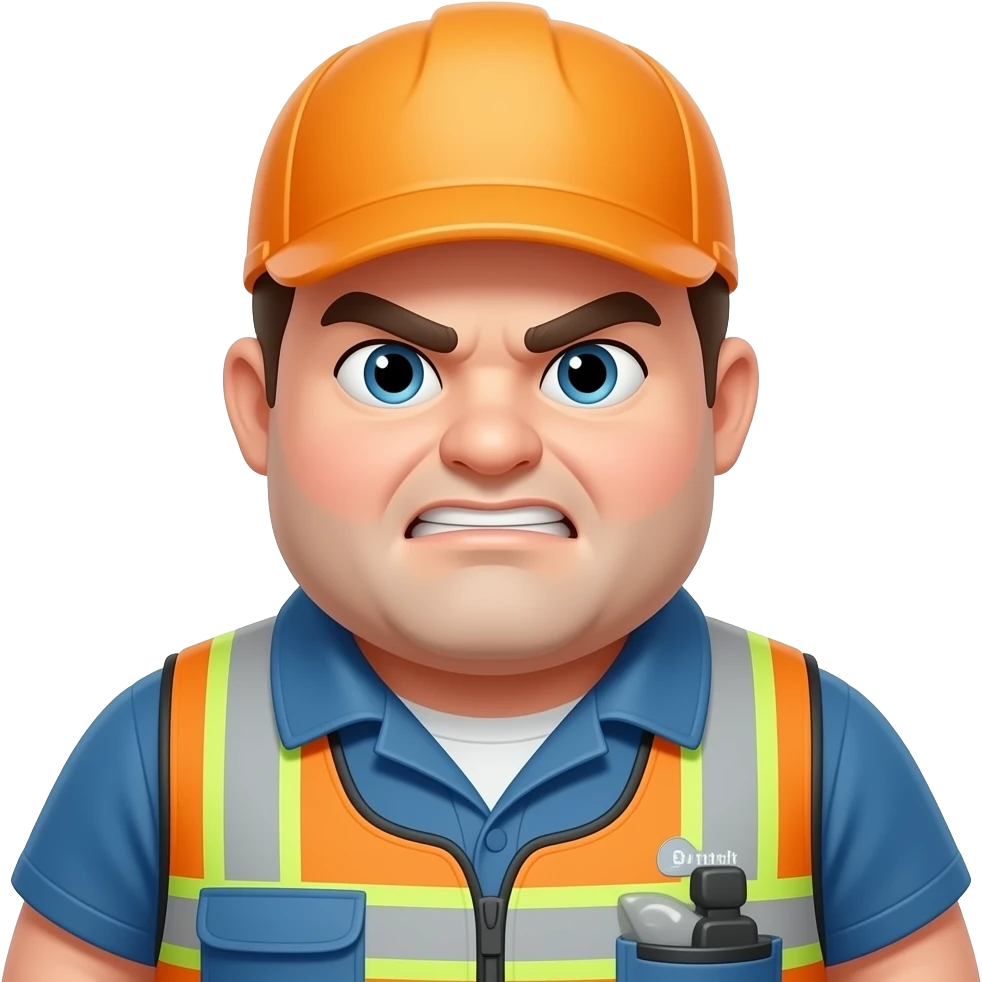 fat angry garbage collector emoji