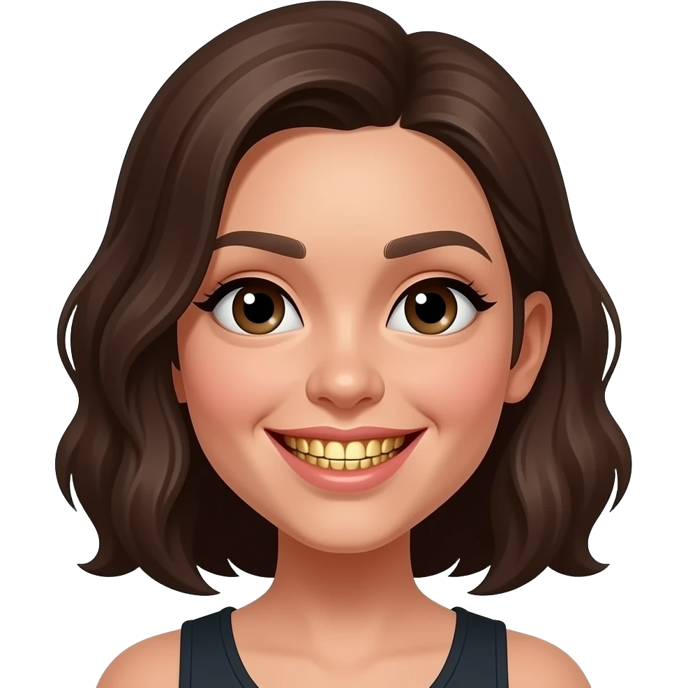 Gold grills smile girl emoji