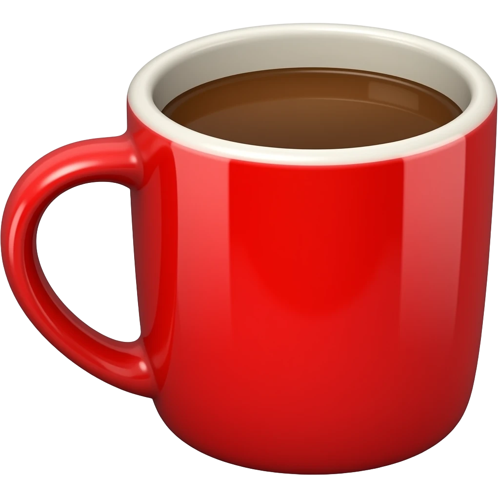 thick black outline, bright cup emoji, thick black outline, simple cartoon emoji