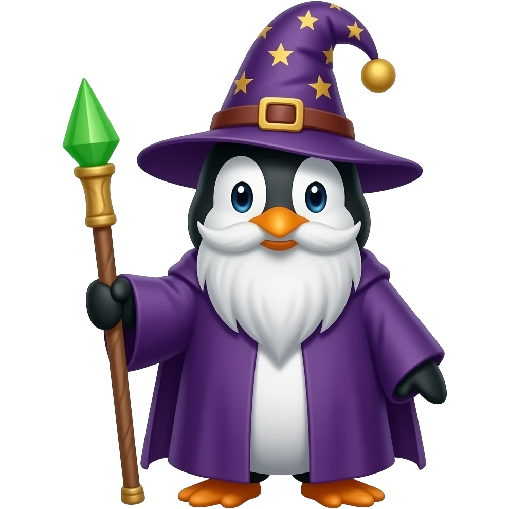Penguin Wizard emoji