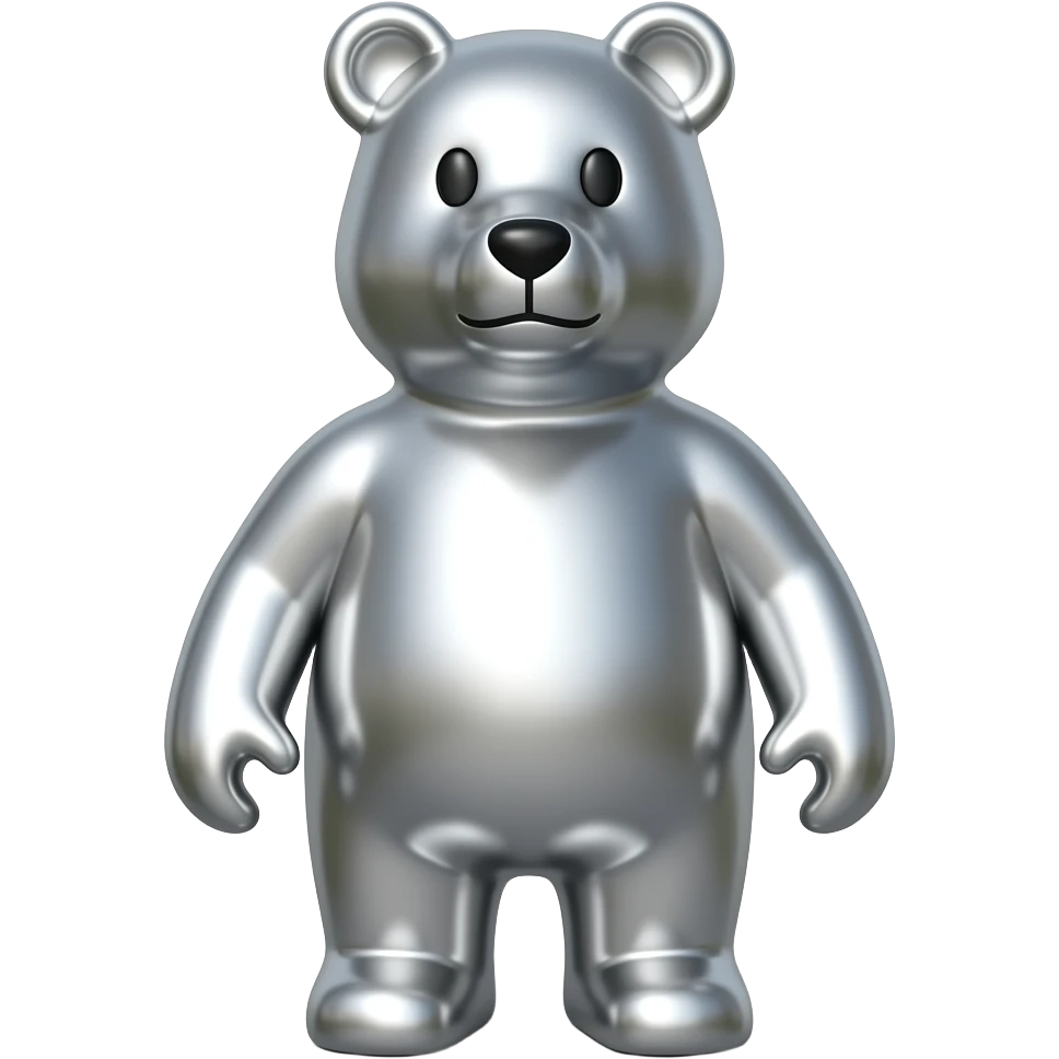 Metallic bear emoji