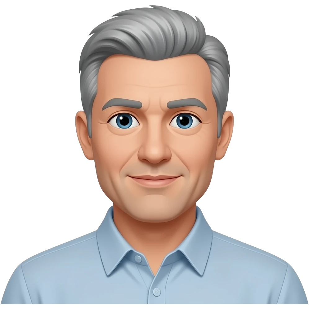 Man, gray hear emoji