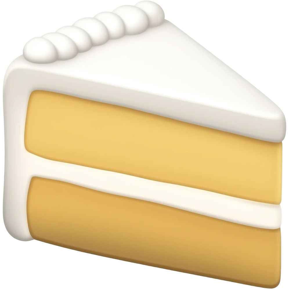 White one sliced cake emoji