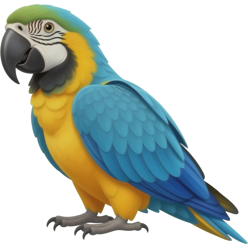 Yellow and blue macaw emoji