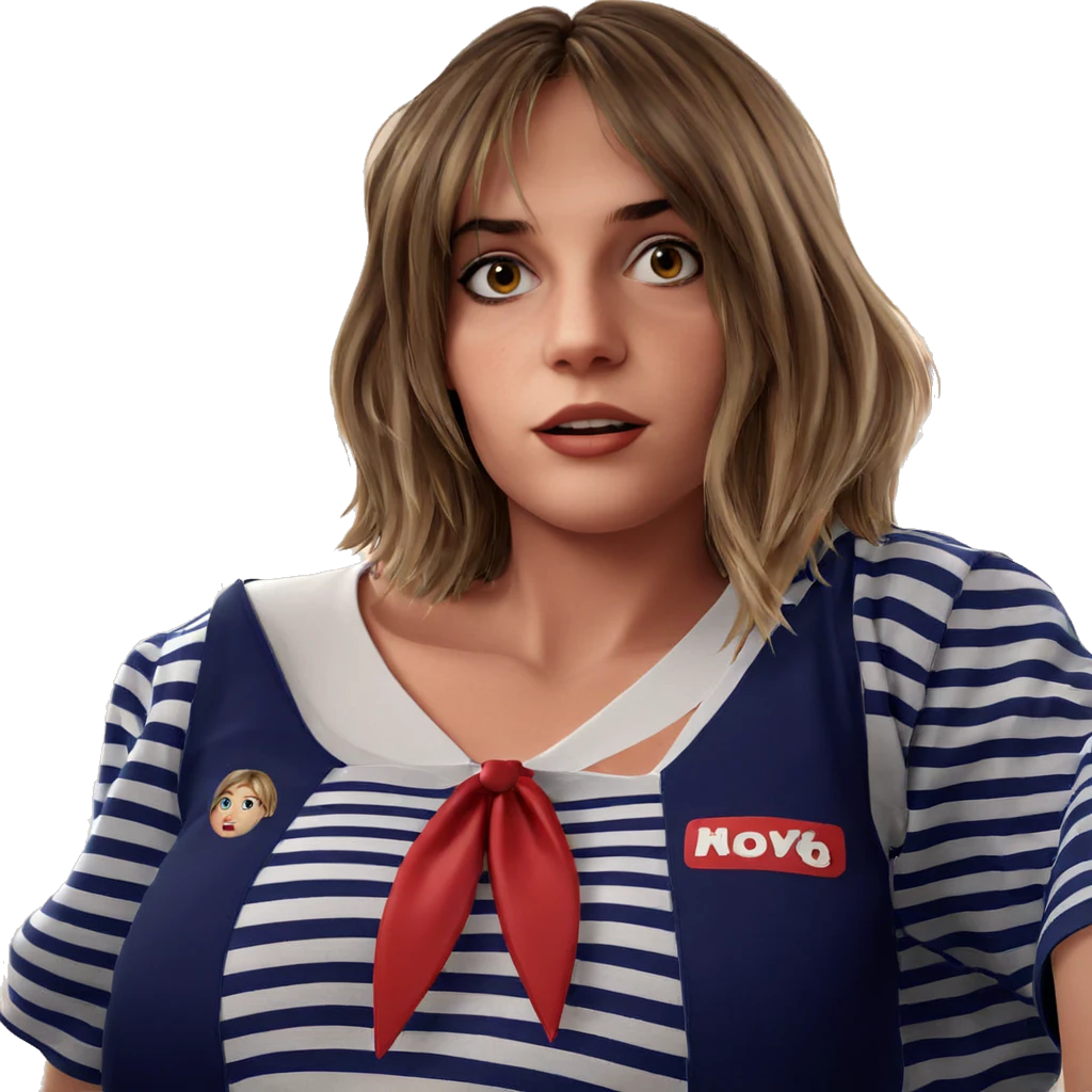 girl in striped shirt emoji