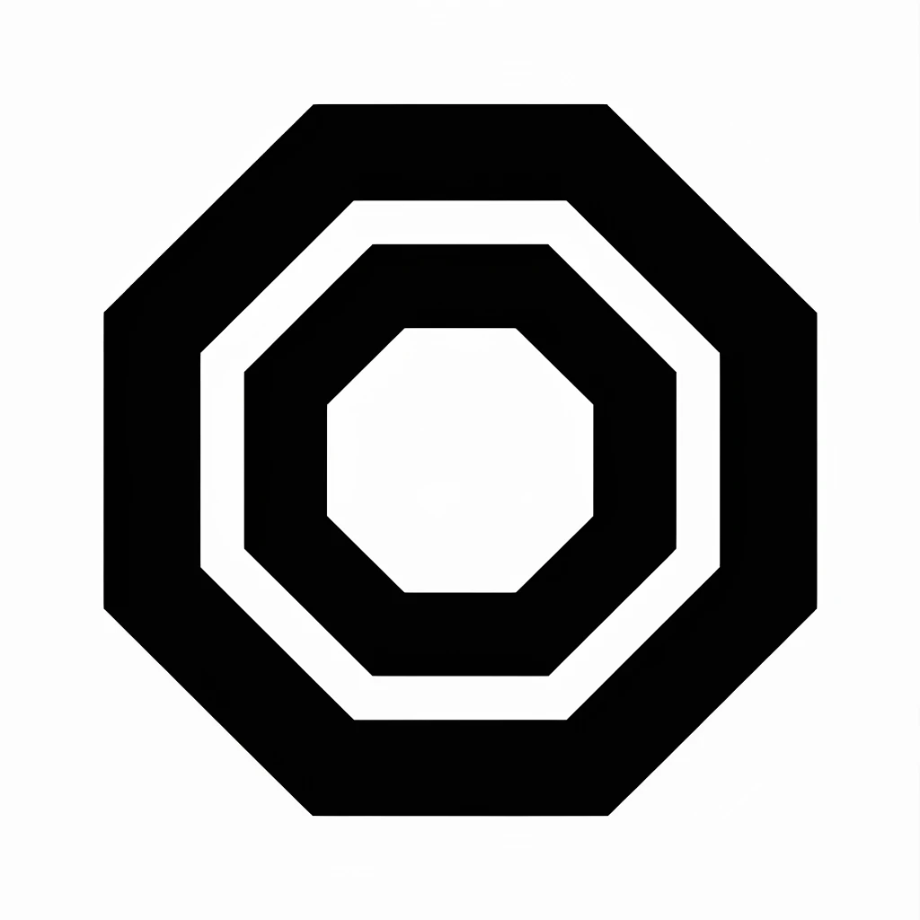 Octagon icon black silhouette emoji