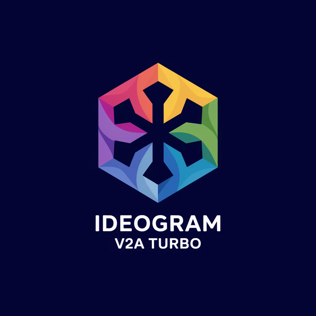 make a colorful logo of only text "Ideogram V2a Turbo" emoji