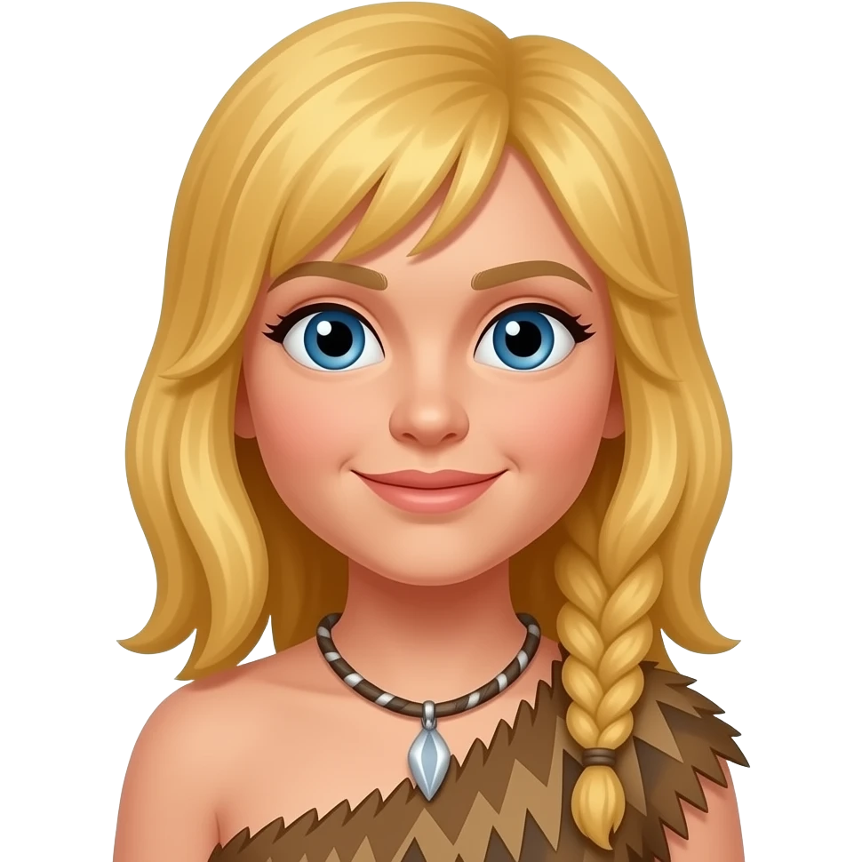 blonde cavewoman uhhh emoji