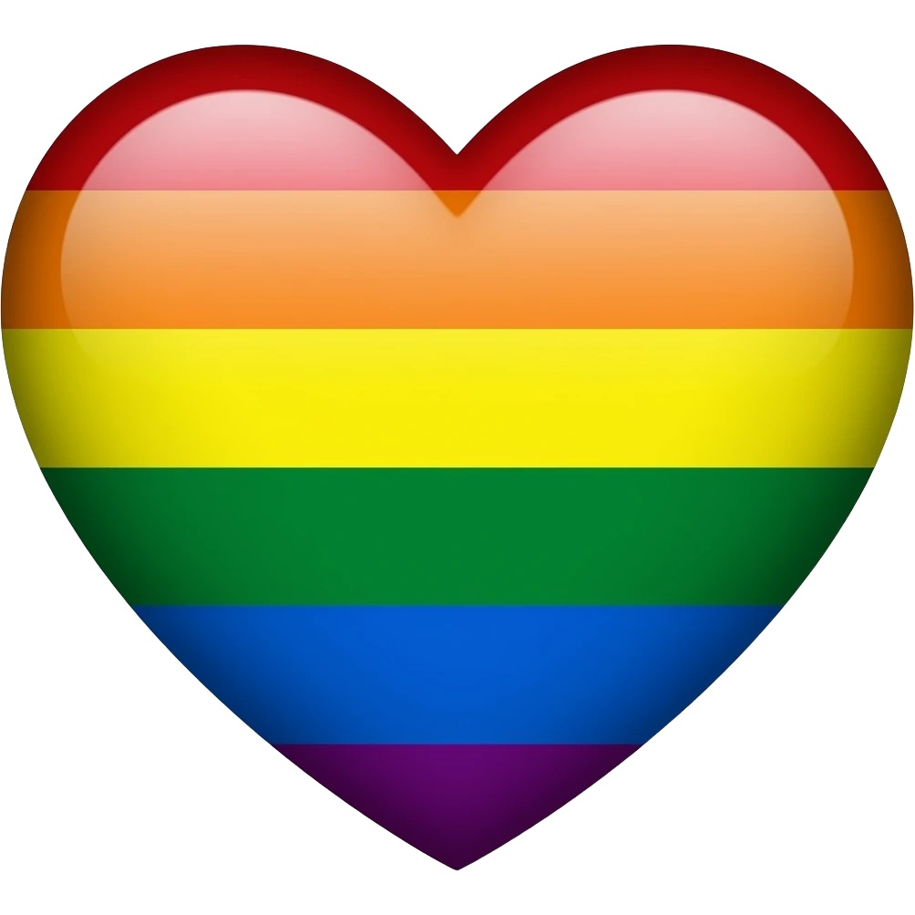 Lesbian flag heart emoji