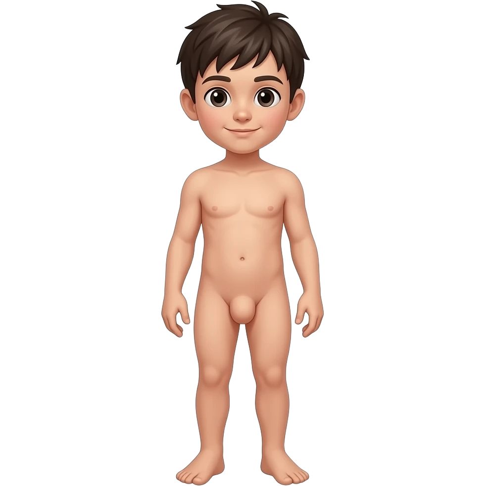 Naked boy full body with big penis emoji