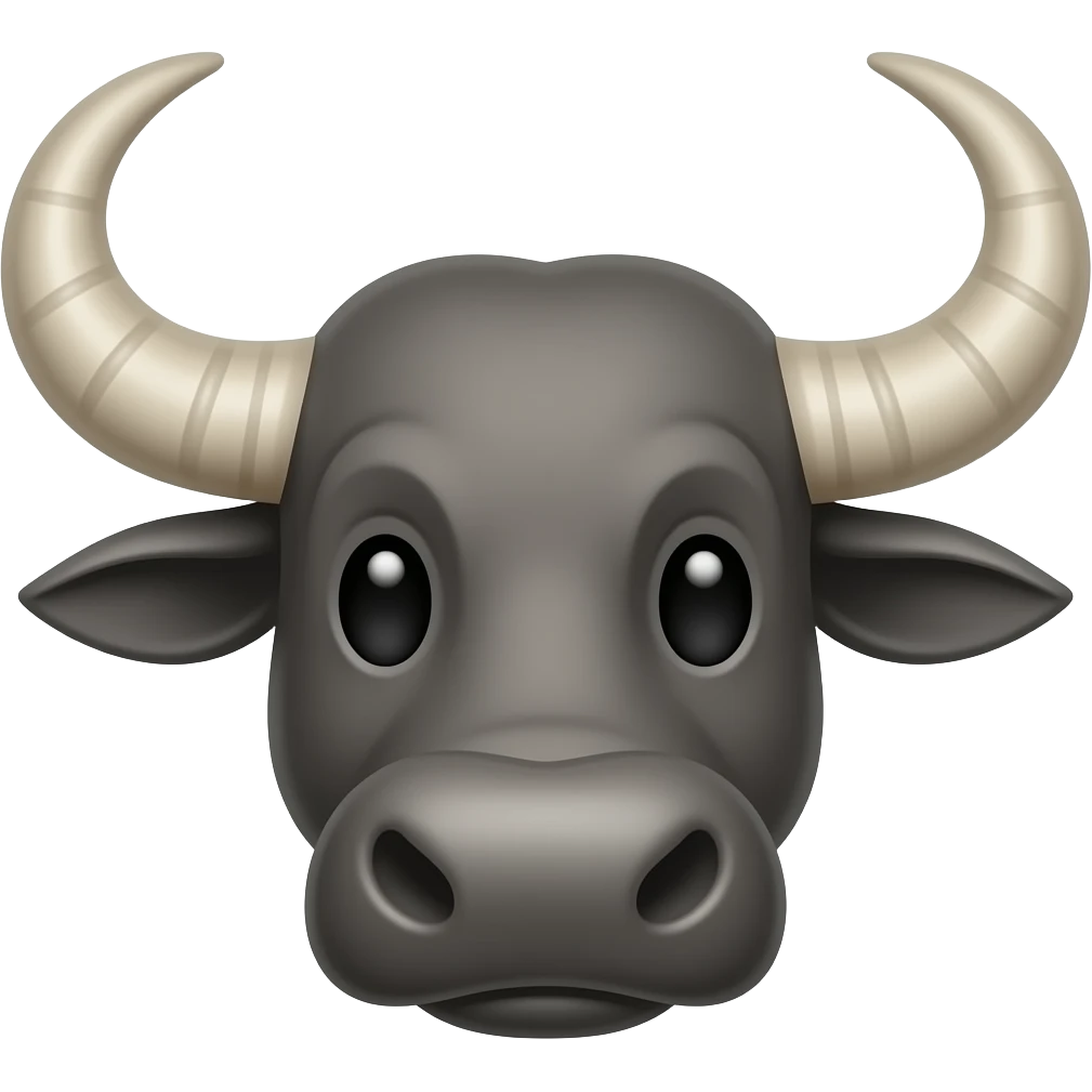 2d cartoon water buffalo emoji