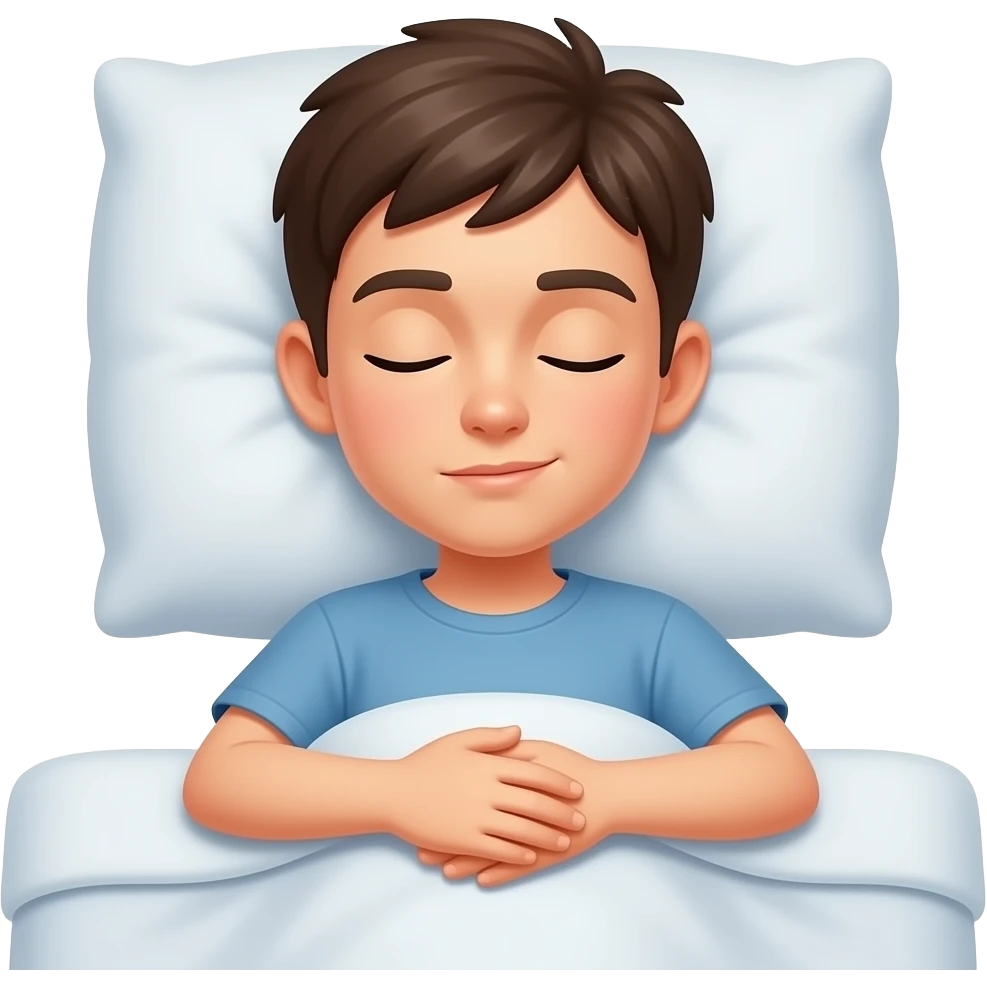 Teenager im Bett und Schläft emoji