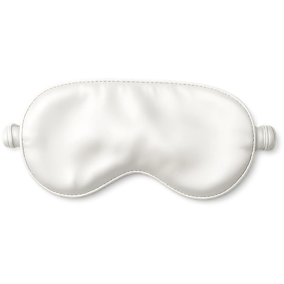 white silk sleep mask emoji