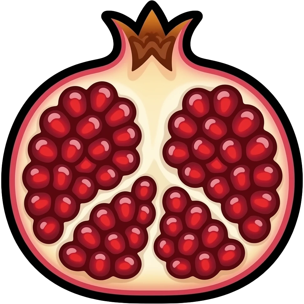 not shadow as doodle and just black outline pomegrande emoji