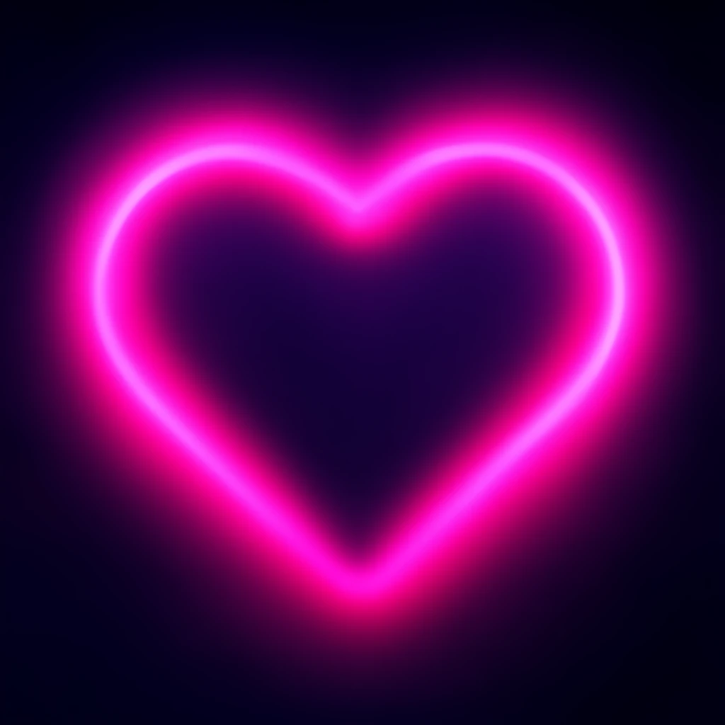 heart with a neon glow emoji
