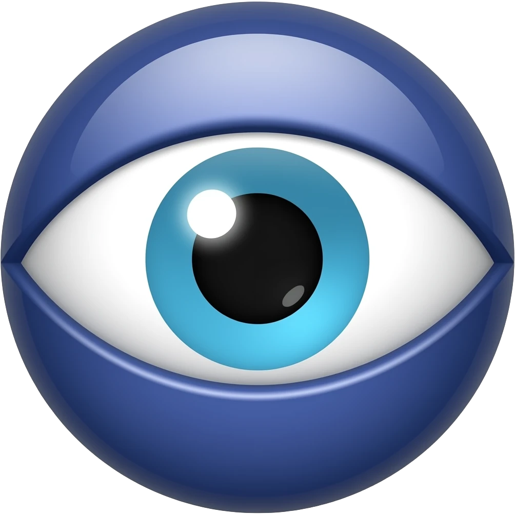 evil eye  small and unique dark blue emoji
