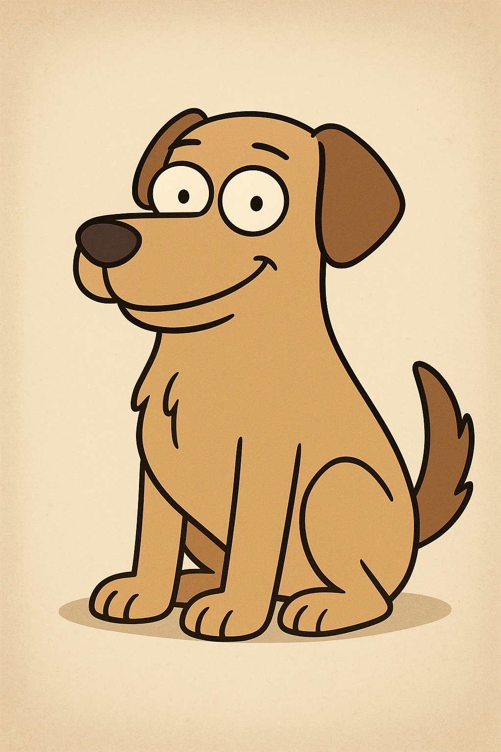 ein freundlicher Hund, cartoonartig, neutraler Hintergrund emoji