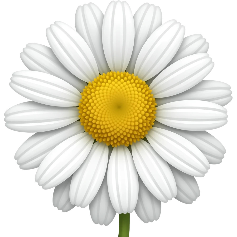 Full Daisy and Stem (Flower) emoji