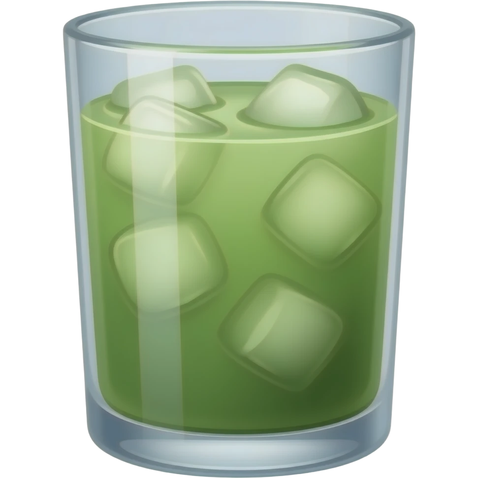 Iced matcha latte without straw emoji