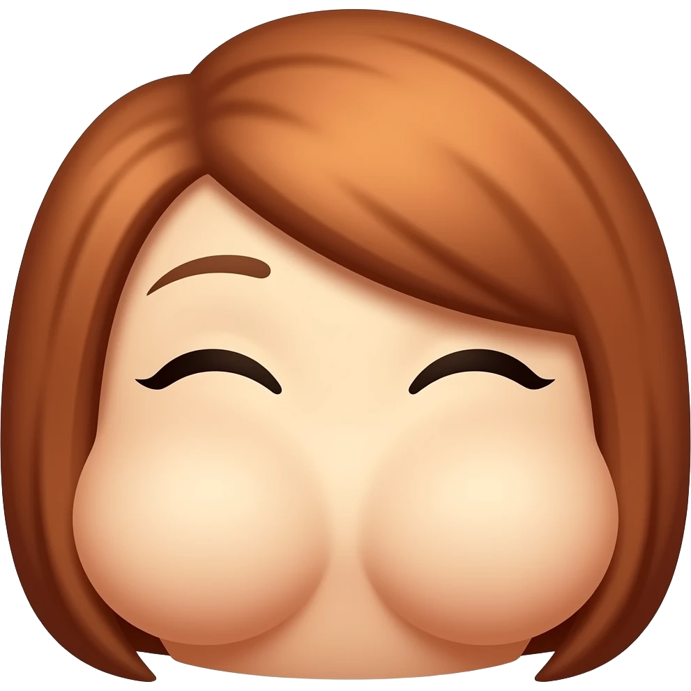 Girl emoji with big naked breasts emoji
