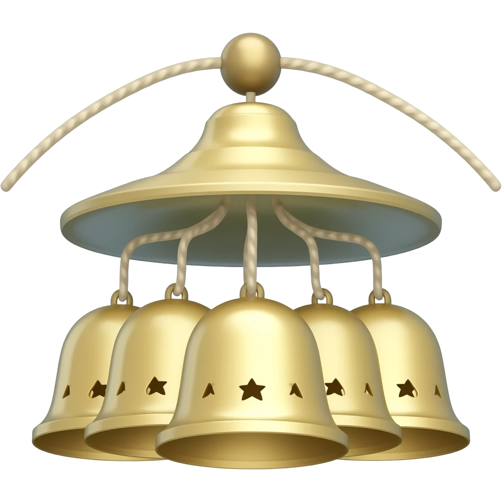 Wind chimes japan furin with paper emoji