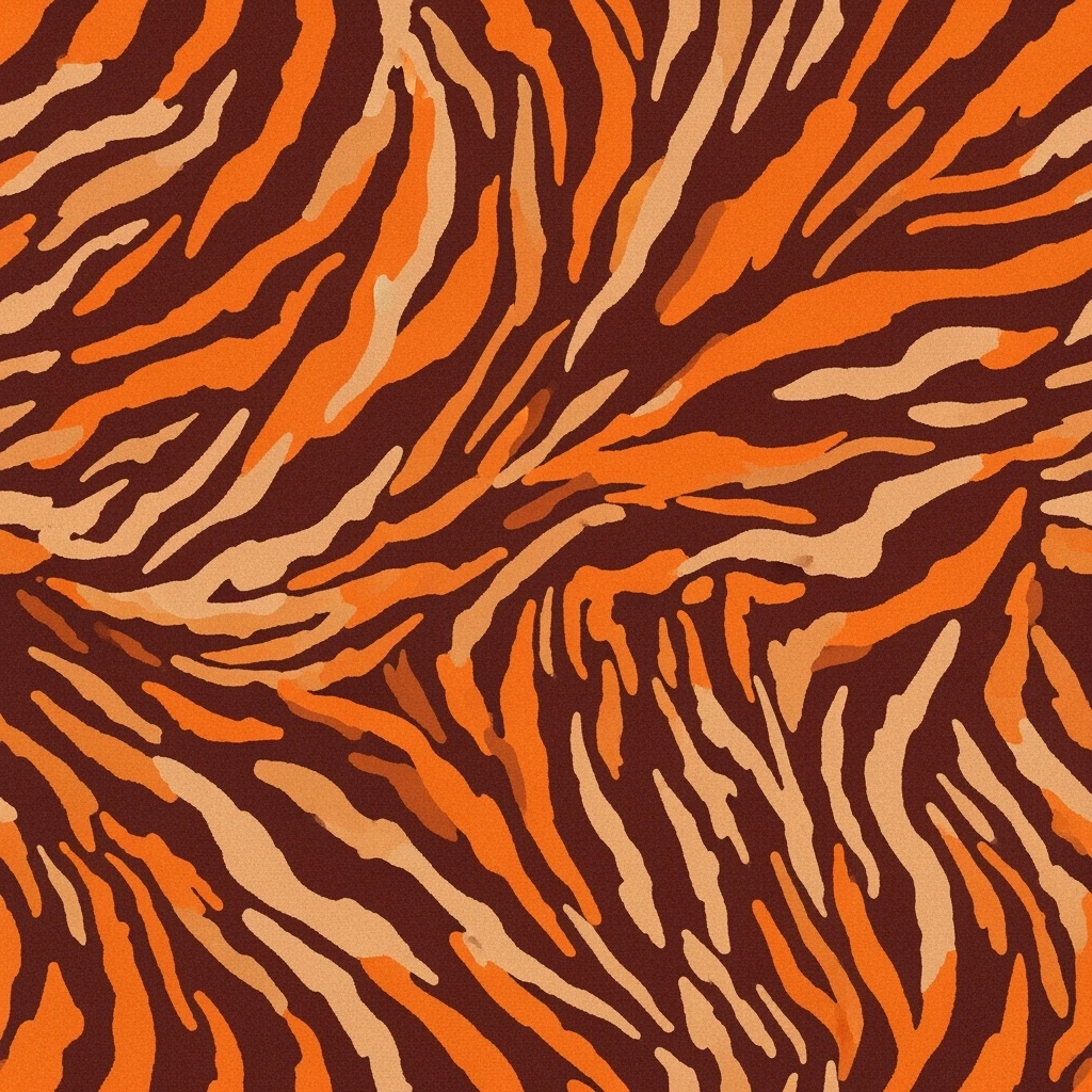 tiger print pattern in autumn colors, orange brown beige palette, abstract seamless texture, bold stylish background emoji