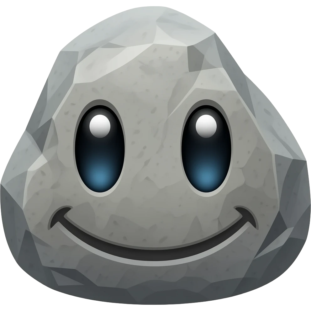 dark face rock emoji