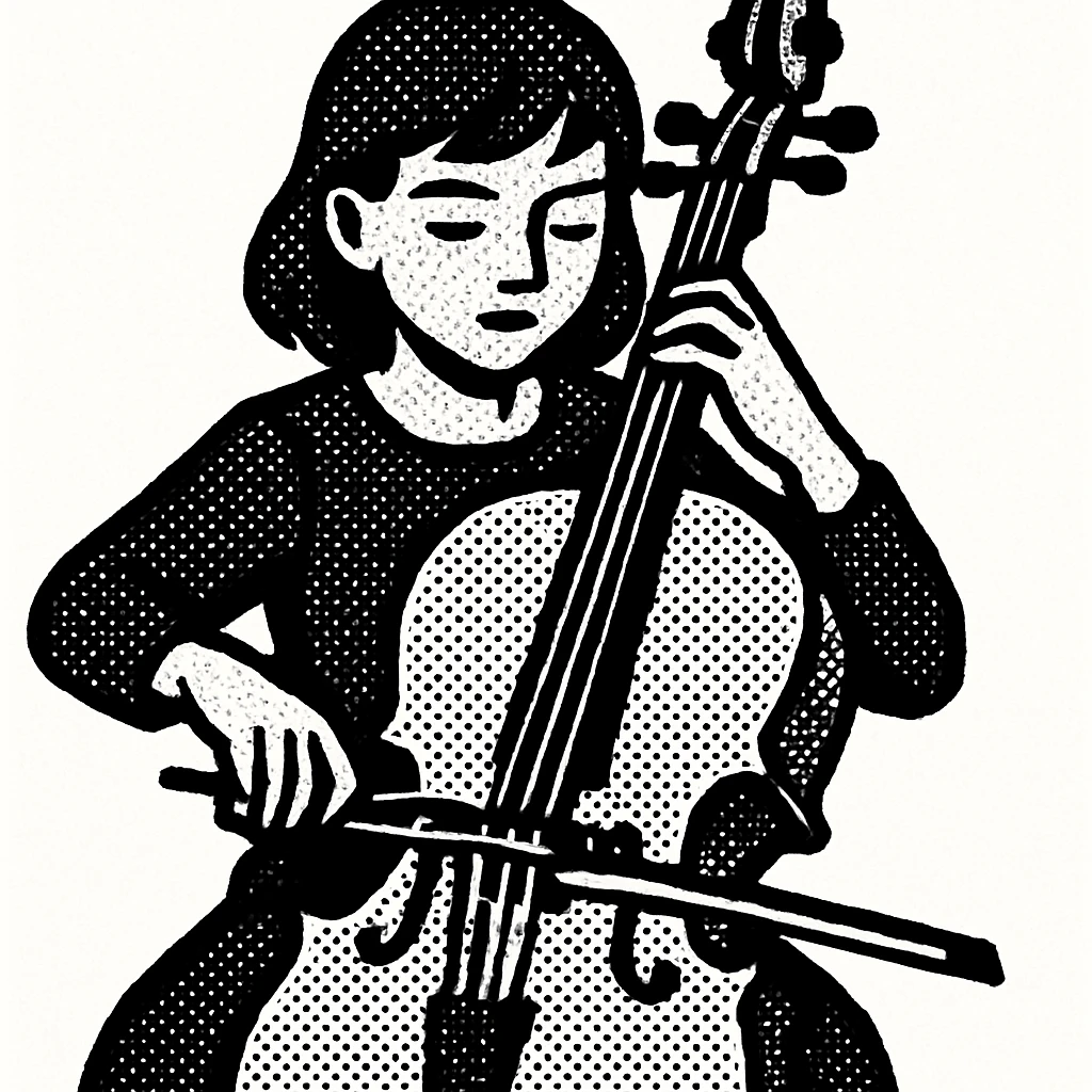 girl playing cello emoji