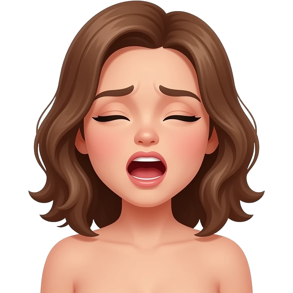 girl naked moaning sex emoji