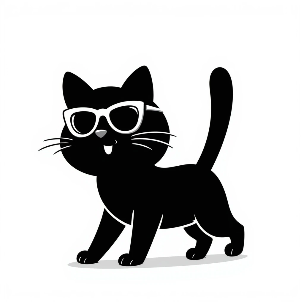 a cat wearing sunglasses emoji