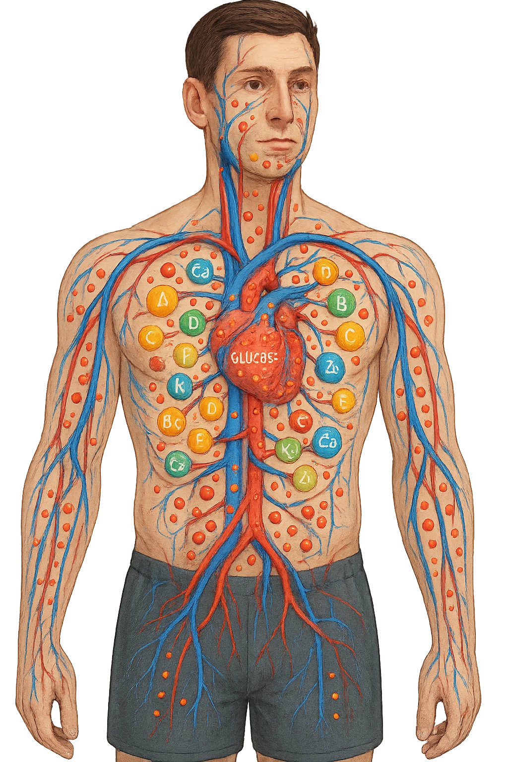 immagine realistica prendendo spunto da questa Nutrienti veicolati nel corpo emoji