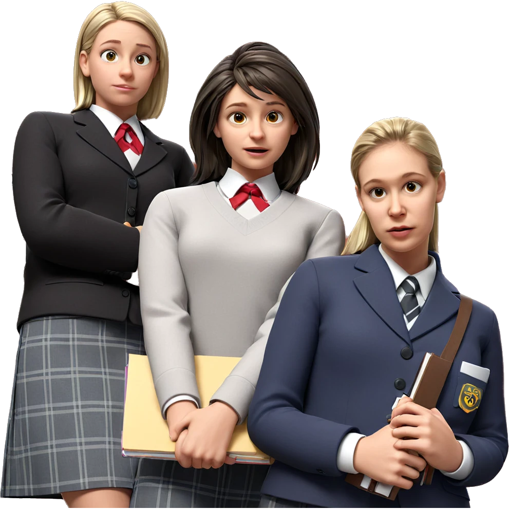 school uniform parody scene emoji